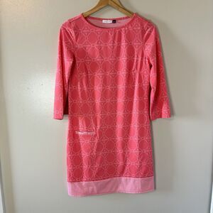Cabana Life Beach Cover Up Swim Shift Dress UPF Coral Pink Sz Small